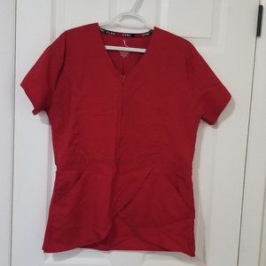 Chic Flex with Flex-Tek scrub top with zipper size large